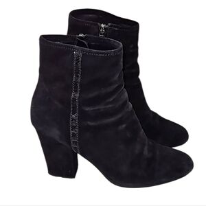 Prada Suede Ankle Zip up Logo Boot Size 39